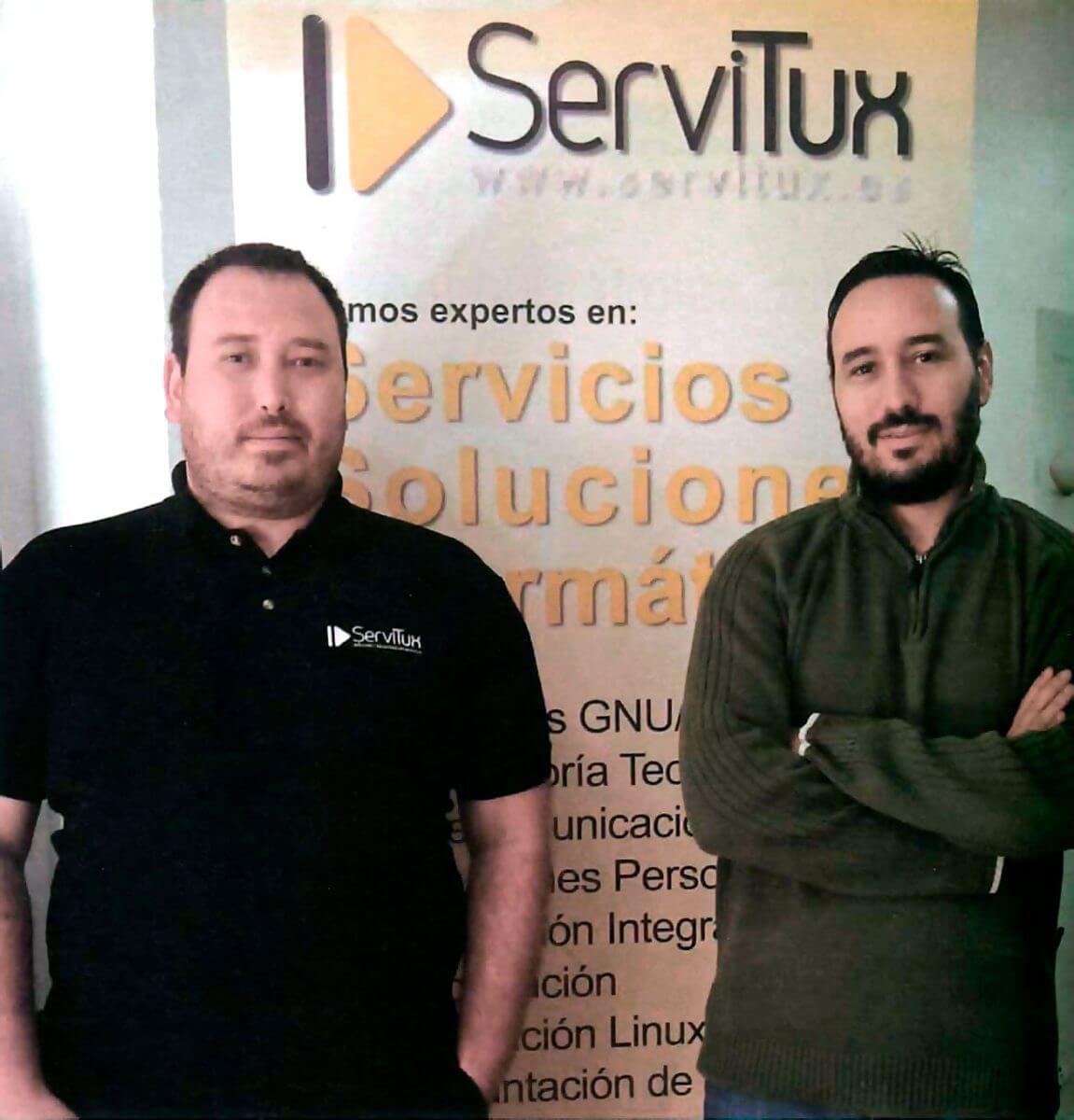 Eduardo y Paco, fundadores de Servitux, en 2012